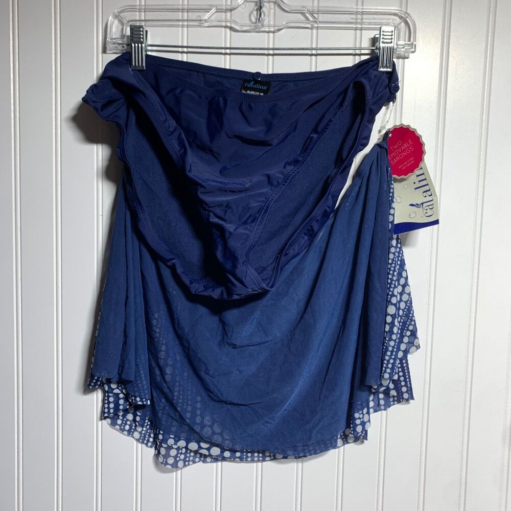 Collection By Catalina Bikini Bottom Size XL 16-18 & 2 Removable Sarong Cover up